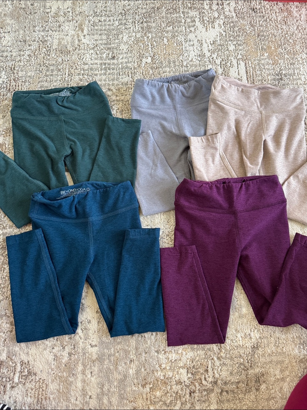 Beyond Yoga Toddler Girls' Deep Purple Leggings - 4T - Set of 5!